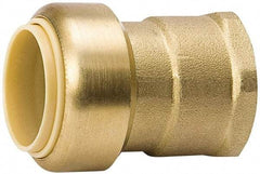 Value Collection - 1" Outside Diam, 1 NPT, Brass Push-to-Connect Tube Female Connector - 200 Max psi, Tube to Female NPT Connection, EPDM O-Ring, Lead-Free - Americas Industrial Supply