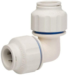Value Collection - 1/2" OD, Polysulfone Push-to-Connect Union Elbow - 250 Max psi, White - Americas Industrial Supply