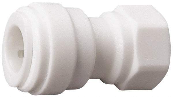 Value Collection - 3/8" OD, 1/4 Thread, Polysulfone Push-to-Connect Female Connector - 250 Max psi, White - Americas Industrial Supply