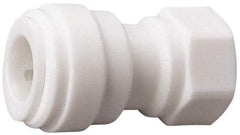 Value Collection - 3/8" OD, 1/4 Thread, Polysulfone Push-to-Connect Female Connector - 250 Max psi, White - Americas Industrial Supply