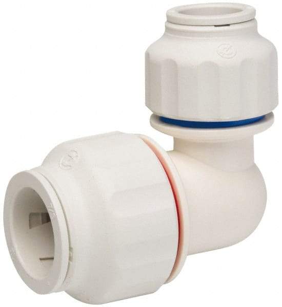 Value Collection - 3/4 x 1/2" OD, Polysulfone Push-to-Connect Union Elbow - 250 Max psi, White - Americas Industrial Supply