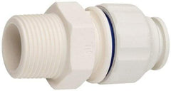 Value Collection - 1/2" OD, 3/4 Thread, Polysulfone Push-to-Connect Male Connector - 250 Max psi, White - Americas Industrial Supply