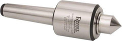 Royal Products - MT3 Morse Taper, 1.7" Head Diam Live Center - 6,000 Max RPM, 2.12" Head Length, 0.88" Point Diam, 1.07" Point Len, 885 Lb Max Workpc, Male Point - Americas Industrial Supply