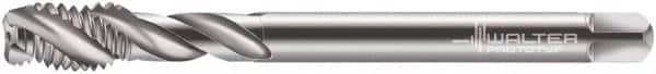 Walter-Prototyp - M36x4.00 Metric 4 Flute 6H Modified Bottoming Spiral Flute Tap - Cobalt, Bright Finish, 200mm OAL, Right Hand Flute, Right Hand Thread, Series 7056770 - Americas Industrial Supply