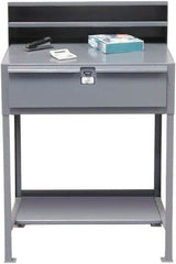 Strong Hold - 1 Drawer Shipping & Receiving Shop Desk - 36 Inch Wide x 28 Inch Deep x 54 Inch High, Dark Gray - Americas Industrial Supply