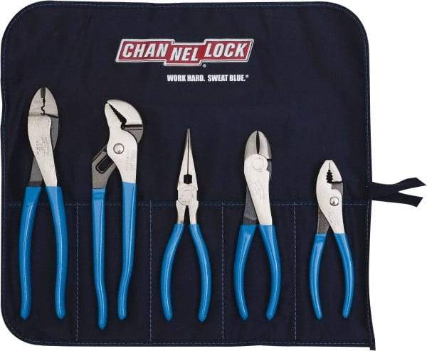 Channellock - 5 Piece Plier Set - Comes in Tool Roll - Americas Industrial Supply