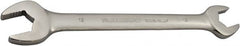 Paramount - 18mm x 19mm Standard Open End Wrench - 8-15/16" OAL, Double End, Full Polish Finish, 15° Head Angle - Americas Industrial Supply