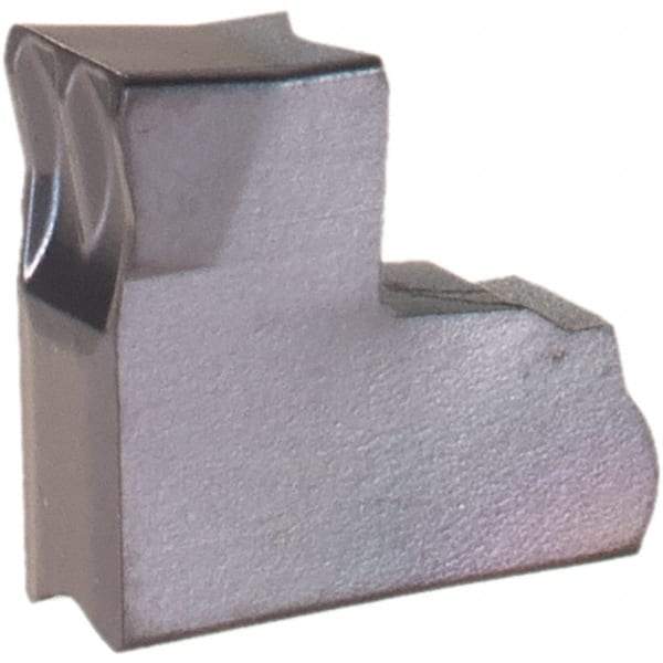 Iscar - TAG W IC908 Grade, 0.12" Cutting Width, Carbide Cutoff Insert - Neutral Lead Angle, 0.0079" Cnr Rad, TiAlN Coated, Single End - Americas Industrial Supply