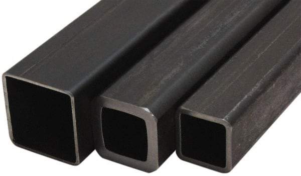 Value Collection - 3 Inch Square x 6 Ft. Long, Low Carbon Steel, Square Welded Tube - 1/4 Inch Wall Thickness, Low Carbon Grade - Americas Industrial Supply