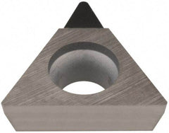 Hertel - HT-TPMX222 Grade HT420CD Polycrystalline Diamond (PCD) Turning Insert - Uncoated, Triangle, 1/4" Inscr Circle, 1/8" Thick, 1/32" Corner Radius - Americas Industrial Supply