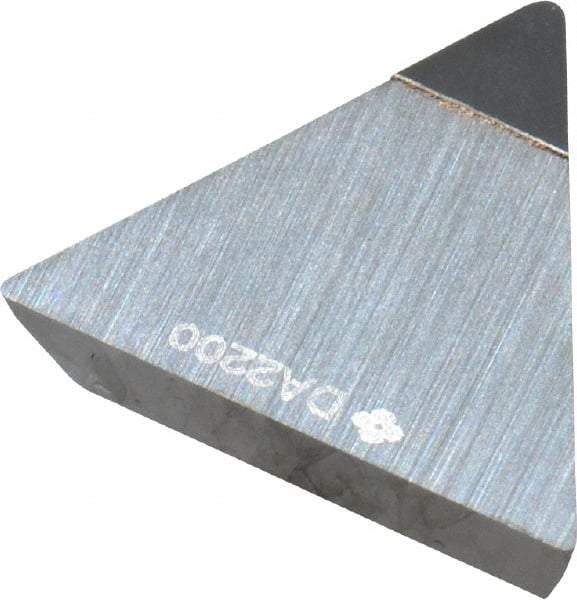 Sumitomo - NF-TPG221 Grade DA2200 Polycrystalline Diamond (PCD) Turning Insert - Uncoated, 60° Triangle, 1/4" Inscr Circle, 1/8" Thick, 1/64" Corner Radius - Americas Industrial Supply
