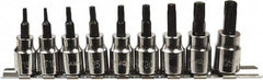 Paramount - 9 Piece 3/8" Drive Torx Bit Socket Set - T10 to T50 Torx - Americas Industrial Supply