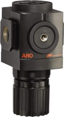 ARO/Ingersoll-Rand - 1 NPT Port, 290 CFM, Aluminum Heavy-Duty Regulator - 0 to 140 psi Range, 250 Max psi Supply Pressure, 1/8" Gauge Port Thread, 4.091" Wide x 7.223" High - Americas Industrial Supply
