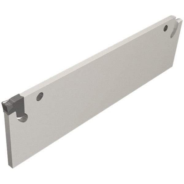 Iscar - 0.59" Blade Height, 1.65mm Blade Width, 58mm OAL, Neutral Cut, Single End Indexable Cut-Off Blade - 11.5mm Max Depth of Cut, TGFH Blade, Tang-Grip Series - Americas Industrial Supply