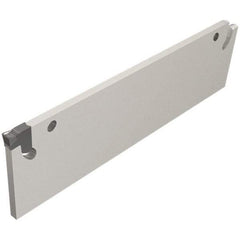 Iscar - 0.59" Blade Height, 1.65mm Blade Width, 58mm OAL, Neutral Cut, Single End Indexable Cut-Off Blade - 11.5mm Max Depth of Cut, TGFH Blade, Tang-Grip Series - Americas Industrial Supply