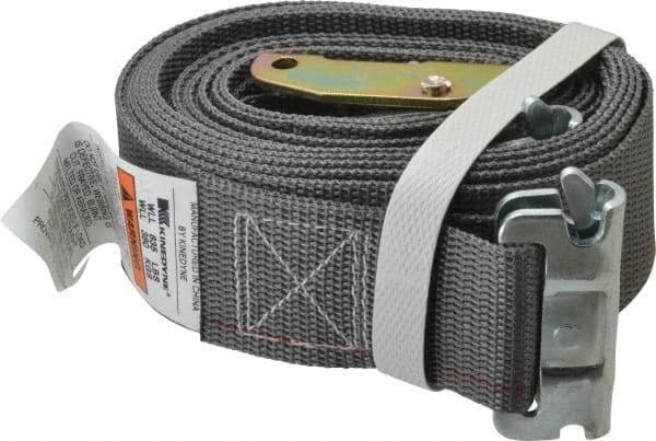 Kinedyne - 16' Long x 2" Wide, 835 Lb Basket Capacity, 1 Ply, Polyester Web Sling - Gray - Americas Industrial Supply