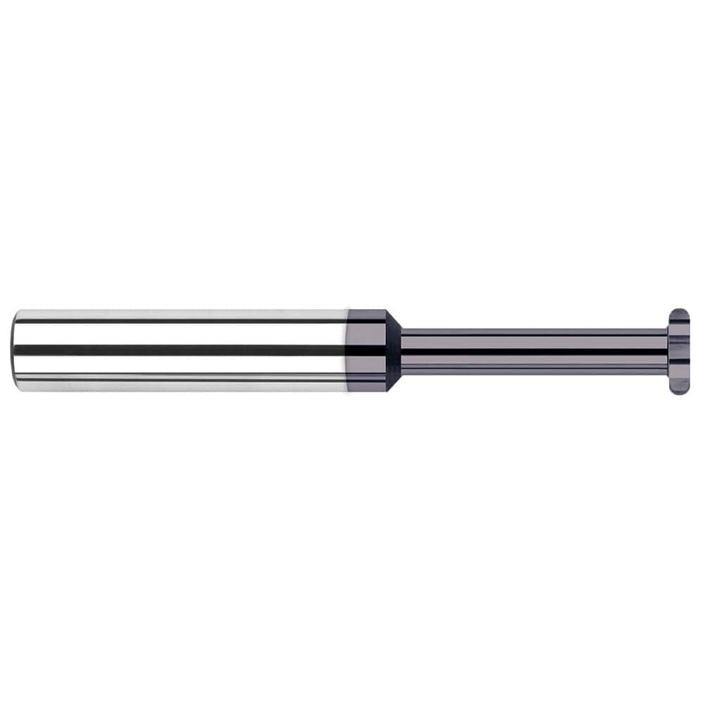 Harvey Tool - 3/8" Cut Diam, 1/8" Cut Width, 3/8" Shank, Straight-Tooth Woodruff Keyseat Cutter - Exact Industrial Supply