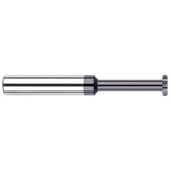 Harvey Tool - 5/8" Cut Diam, 1/4" Cut Width, 5/8" Shank, Straight-Tooth Woodruff Keyseat Cutter - Exact Industrial Supply