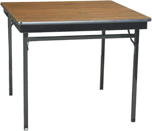 Barricks - 36" Long x 36" Wide x 30" High, Folding Table - Walnut & Black - Americas Industrial Supply