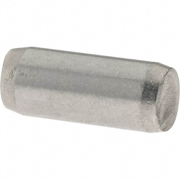 Value Collection - 5mm Diam x 12mm Pin Length 416 Stainless Steel Precision Dowel Pin - C 36-42 Hardness, 1 Beveled & 1 Rounded End - Americas Industrial Supply