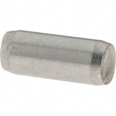 Value Collection - 5mm Diam x 12mm Pin Length 416 Stainless Steel Precision Dowel Pin - C 36-42 Hardness, 1 Beveled & 1 Rounded End - Americas Industrial Supply