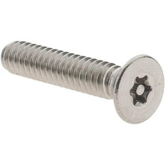 Value Collection - #10-24 UNC Pin In Torx Drive, Flat Screw - Grade 18-8 Stainless Steel, Uncoated, 1" OAL - Americas Industrial Supply