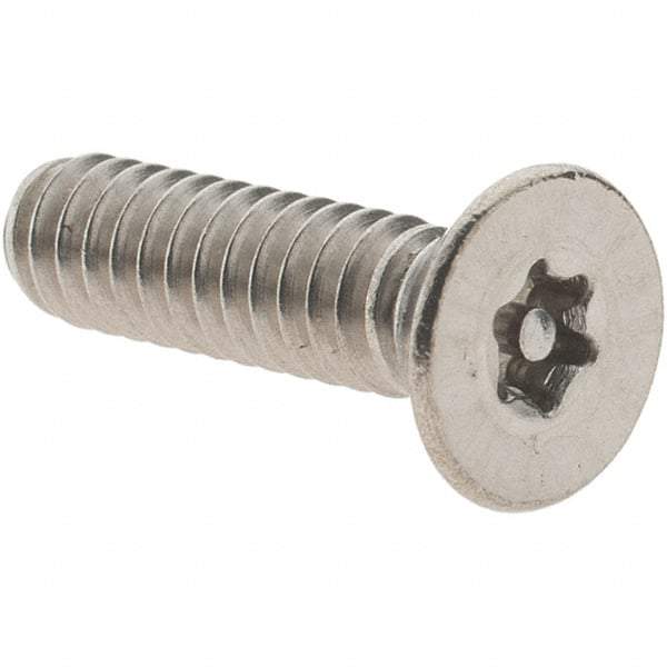 Value Collection - #10-24 UNC Pin In Torx Drive, Flat Screw - Grade 18-8 Stainless Steel, Uncoated, 3/4" OAL - Americas Industrial Supply