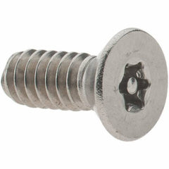 Value Collection - #10-24 UNC Pin In Torx Drive, Flat Screw - Grade 18-8 Stainless Steel, Uncoated, 1/2" OAL - Americas Industrial Supply