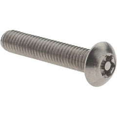 Value Collection - #10-32 UNF Pin In Torx Drive, Button Screw - Grade 18-8 Stainless Steel, Uncoated, 1" Length Under Head - Americas Industrial Supply