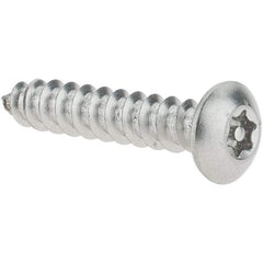 Value Collection - #6 Button Head Pin In Torx Sheet Metal Screw - Stainless Steel, 3/4" Length Under Head, Grade 18-8, T10 Drive - Americas Industrial Supply