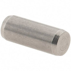 Value Collection - 4mm Diam x 10mm Pin Length 416 Stainless Steel Precision Dowel Pin - C 52-62 Hardness, 1 Beveled & 1 Rounded End - Americas Industrial Supply