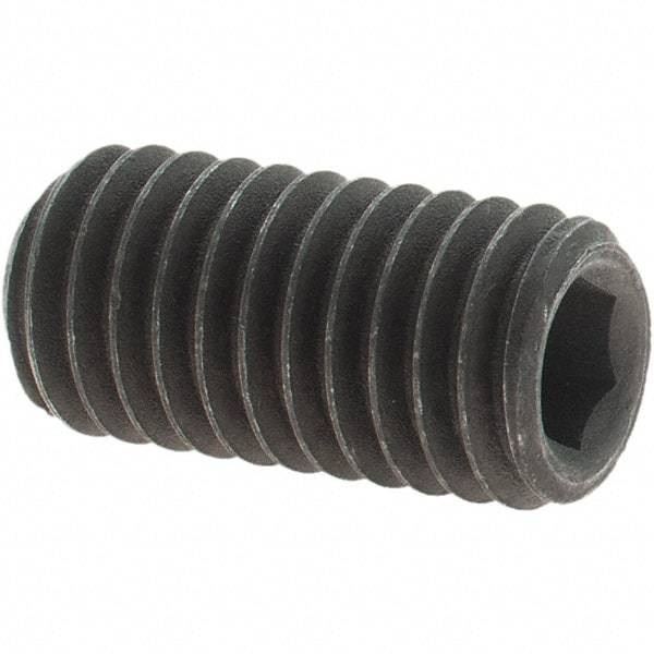 Value Collection - M8x1.25 Metric Coarse, 16mm OAL, Cup Point Set Screw - Grade 14.9 (45H) Alloy Steel, 4mm Key - Americas Industrial Supply