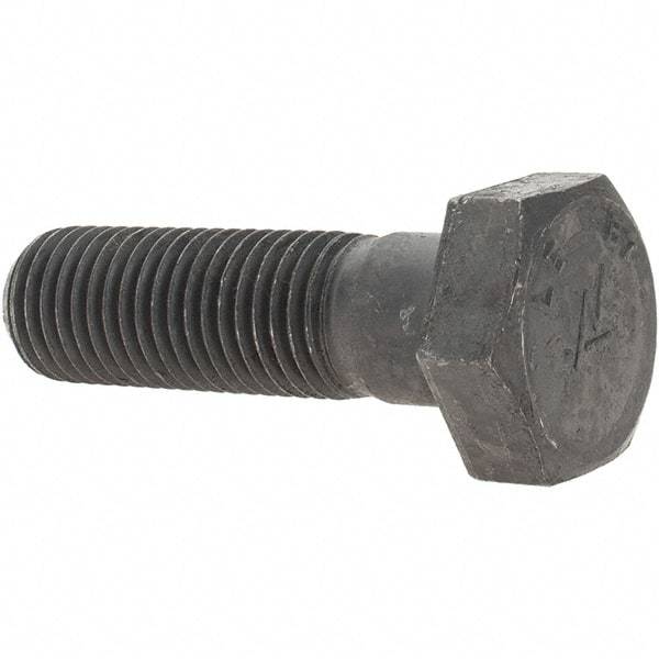 Value Collection - 1-8 Thread, 3-1/2" Length Under Head, Hex Head Bolt - Grade B7 Alloy Steel, Uncoated - Americas Industrial Supply