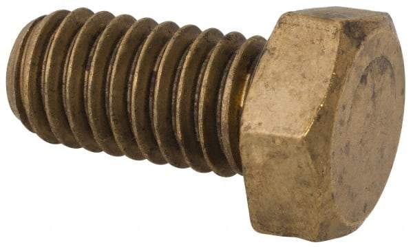 Value Collection - 3/8-16 UNC, 3/4" Length Under Head Hex Head Cap Screw - Brass, 9/16" Hex - Americas Industrial Supply