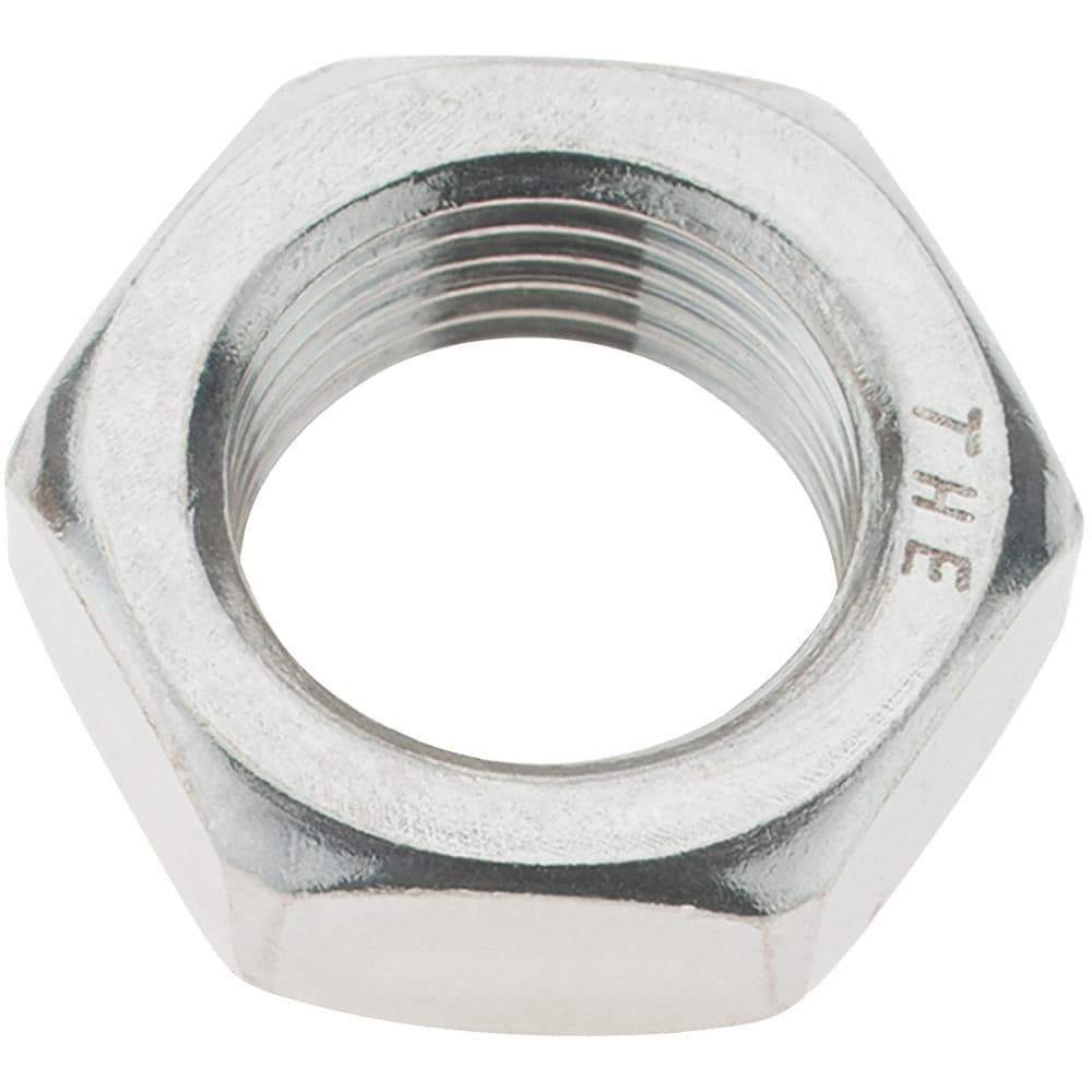 Value Collection - 3/4-16 UNC Stainless Steel Right Hand Hex Jam Nut - 1-1/8" Across Flats, 27/64" High - Americas Industrial Supply