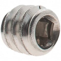 Value Collection - #10-24 UNC, 3/16" OAL, Cup Point Set Screw - Grade 18-8 Stainless Steel, 3/32" Key - Americas Industrial Supply