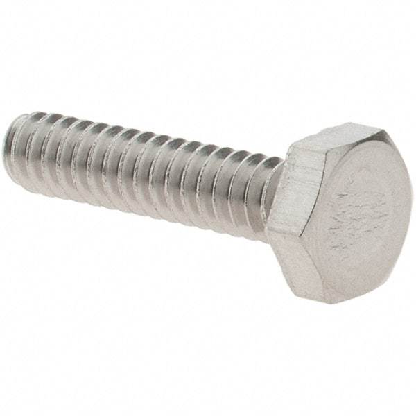 Value Collection - #6-32 UNC, 5/8" Length Under Head Hex Drive Machine Screw - Hex Head, Grade 18-8 Stainless Steel, Uncoated, Without Washer - Americas Industrial Supply