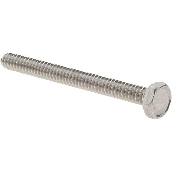 Value Collection - #6-32 UNC, 1-1/2" Length Under Head Hex Drive Machine Screw - Hex Head, Grade 18-8 Stainless Steel, Uncoated, Without Washer - Americas Industrial Supply