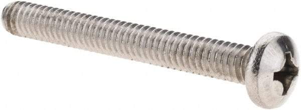 Value Collection - 1/4-20 UNC, 2-1/4" Length Under Head Phillips Drive Machine Screw - Pan Head, Grade 18-8 Stainless Steel, Uncoated, Without Washer - Americas Industrial Supply