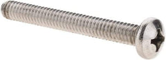 Value Collection - 1/4-20 UNC, 2-1/4" Length Under Head Phillips Drive Machine Screw - Pan Head, Grade 18-8 Stainless Steel, Uncoated, Without Washer - Americas Industrial Supply