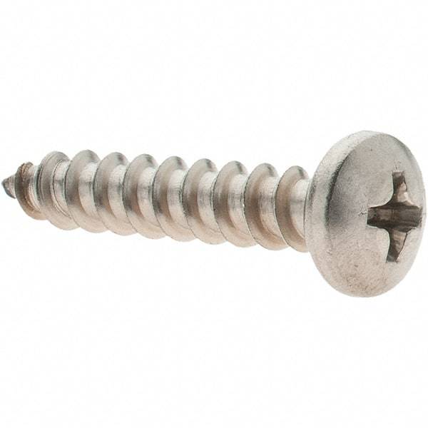 Value Collection - #10 Pan Head Phillips Sheet Metal Screw - Stainless Steel, 1" Length Under Head, Grade 316 - Americas Industrial Supply