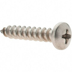 Value Collection - #10 Pan Head Phillips Sheet Metal Screw - Stainless Steel, 1" Length Under Head, Grade 316 - Americas Industrial Supply