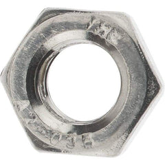 Value Collection - M6x1.00 Metric Coarse Stainless Steel Right Hand Hex Jam Nut - 10mm Across Flats, 3.2mm High, Uncoated - Americas Industrial Supply