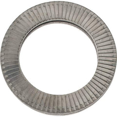 Made in USA - 1.1496" OD, Uncoated, Stainless Steel Wedge Lock Washer - Grade 316L, 0.7598 to 0.7756" ID - Americas Industrial Supply