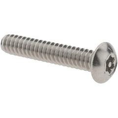 Value Collection - #6-32 UNC Pin In Torx Drive, Button Screw - Grade 18-8 Stainless Steel, Uncoated, 3/4" Length Under Head - Americas Industrial Supply