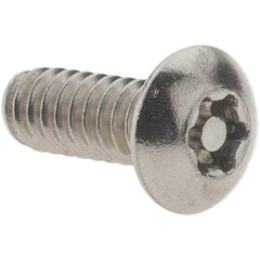 Value Collection - #10-24 UNC Pin In Torx Drive, Button Screw - Grade 18-8 Stainless Steel, Uncoated, 1/2" Length Under Head - Americas Industrial Supply