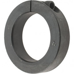 Value Collection - 2" Bore, Steel, One Piece Clamp Collar - 3" Outside Diam, 11/16" Wide - Americas Industrial Supply