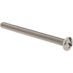 Value Collection - #10-24 UNC, 2-1/2" Length Under Head Phillips Drive Machine Screw - Pan Head, Grade 18-8 Stainless Steel, Uncoated, Without Washer - Americas Industrial Supply
