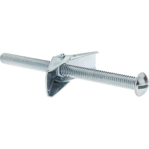 Value Collection - 3/8" Diam, 5" Long, Toggle Bolt Drywall & Hollow Wall Anchor - Steel, Use with Concrete/Masonry, Hollow Tile, Plaster & Wallboard - Americas Industrial Supply