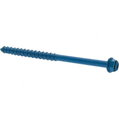 Value Collection - 1/4" Diam, 4" Length Under Head, Hex Drive, Concrete Screw & Masonry Fastener - Steel - Americas Industrial Supply
